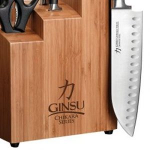 Ginsu 7108 Chikara 8-Piece Stainless Steel Knife Set with Bamboo_Block