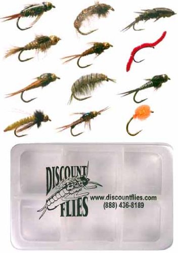 Nymph Fly Collection - 12 Trout Flies + Fly Box