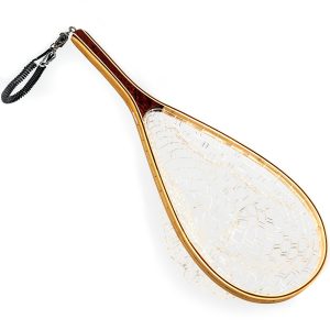 Fly Fishing Net with Rubber Basket and Magnetic Release Cord