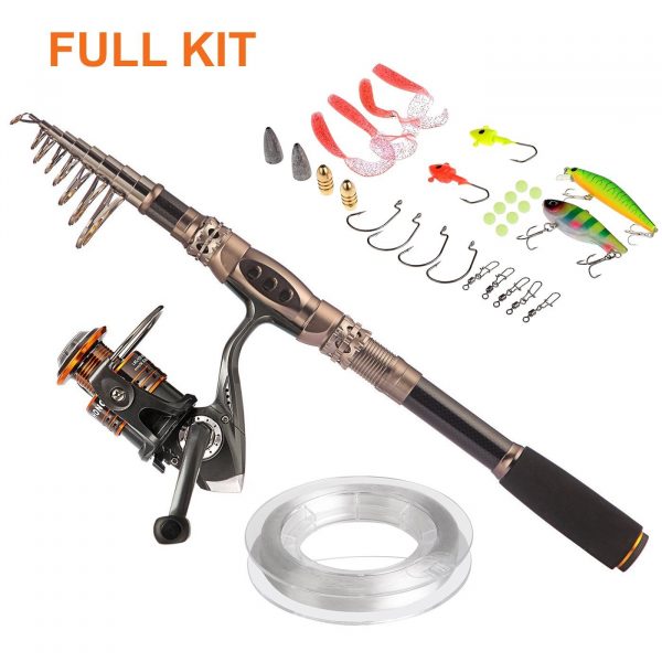 PLUSINNO Spin Spinning Rod and Reel Combos