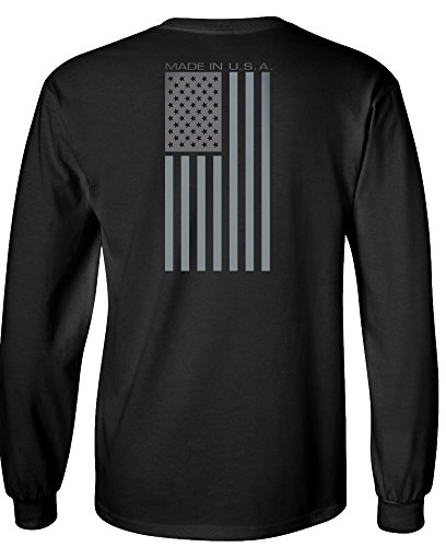 Made USA Flag Subdued Banner Longsleeve Shirt Back