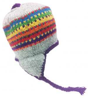 Nepal Hand Knit Sherpa Hat with Ear Flaps