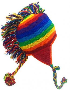 Nepal Hand Knit Sherpa Hat with Ear Flaps