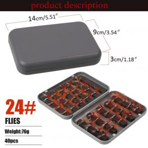 Sougayilang Fishing Flies with ABS Plastic Box