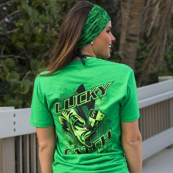 ST. PATRICK’S DAY SHORT SLEEVE COTTON LUCKY CATCH BASS - Image 4
