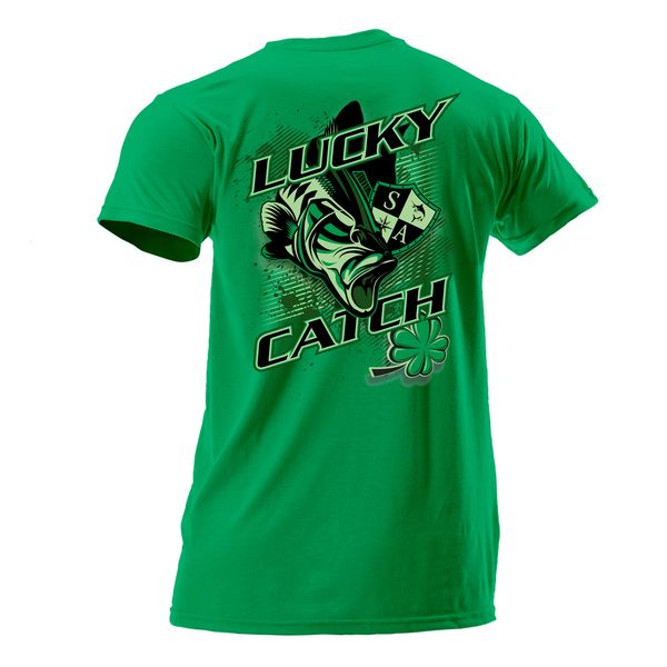 ST. PATRICK’S DAY SHORT SLEEVE COTTON LUCKY CATCH BASS