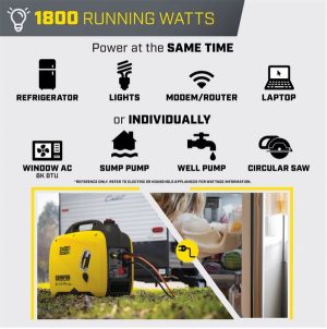 Champion Power Equipment 2400W Portable Dual-Fuel Inverter Generator with CO Shield