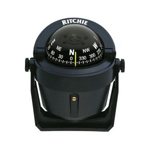 RITCHIE NAVIGATION–Bracket-Mount Explorer Compass, Black Case, Black Card