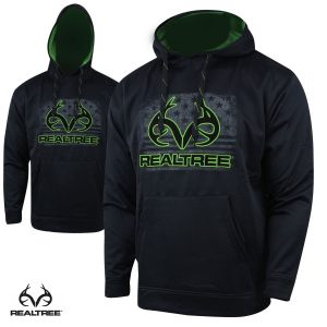Realtree Performance Fleece Hoodie - Nailhead/Green Flash