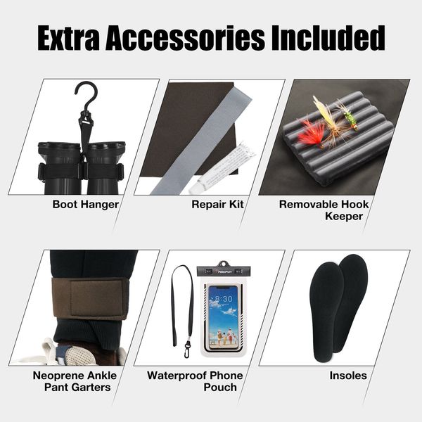Piscifun® BX Chest Waders with Boots Hanger, Waterproof Hunting & Fishing Bootfoot Wader