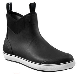 Piscifun Fishing Deck Boots, Waterproof Rain Boots, Anti-Slip Rubber Boots with Breathable Neoprene Lining