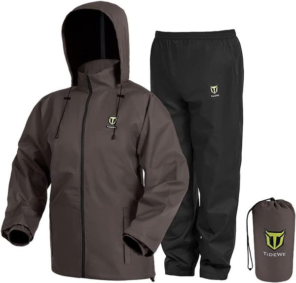 TIDEWE Rain Suit, Waterproof Breathable Lightweight Rainwear