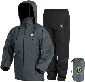 TIDEWE Rain Suit, Waterproof Breathable Lightweight Rainwear