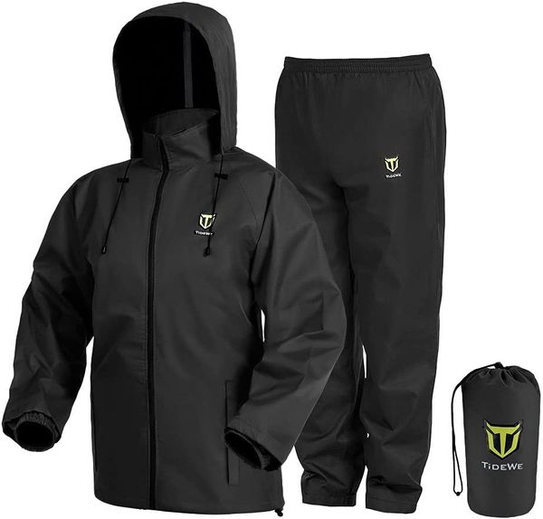 TIDEWE Rain Suit, Waterproof Breathable Lightweight Rainwear